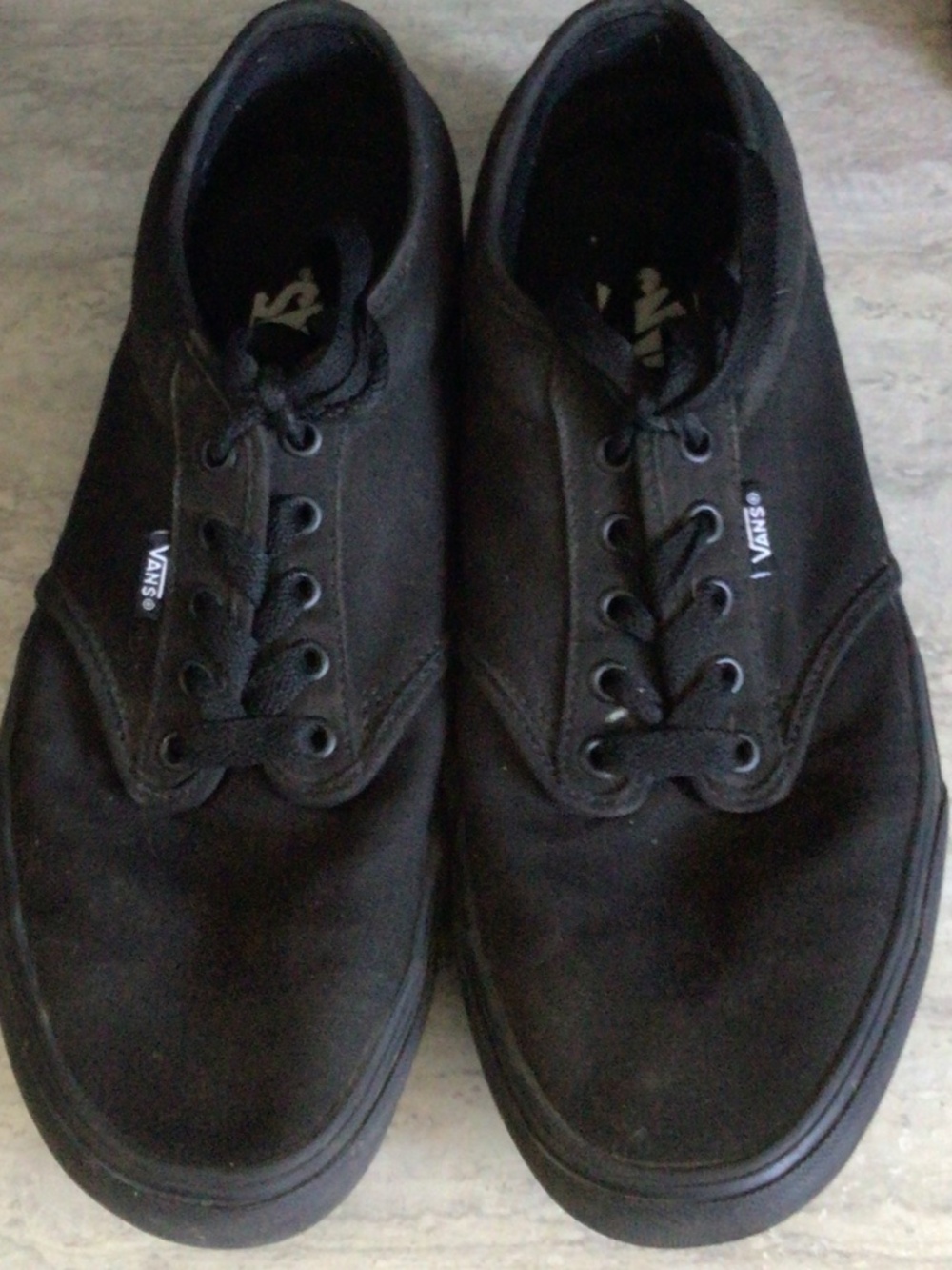 Men's Vans Era Classic All Black Preppy Skate Shoes Size 10.5
